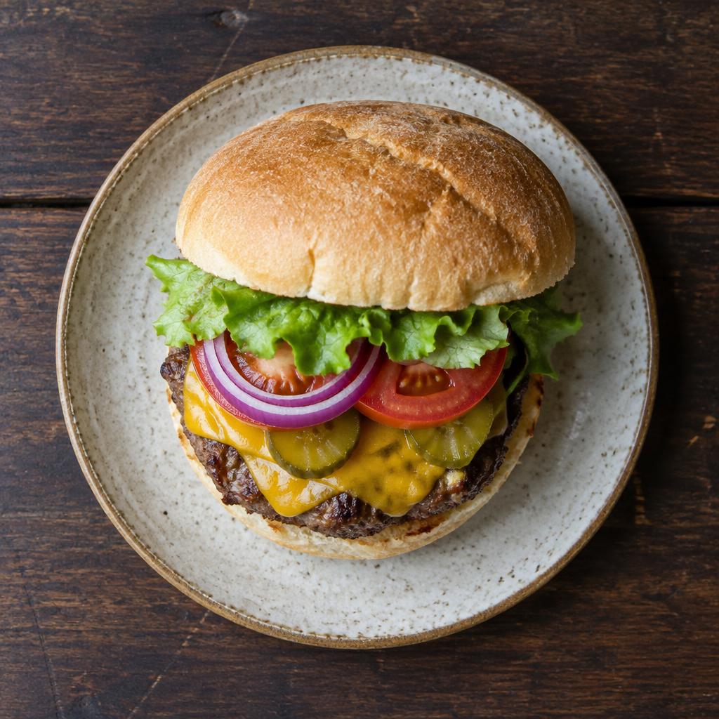 Domácí hovězí burger se zeleninou