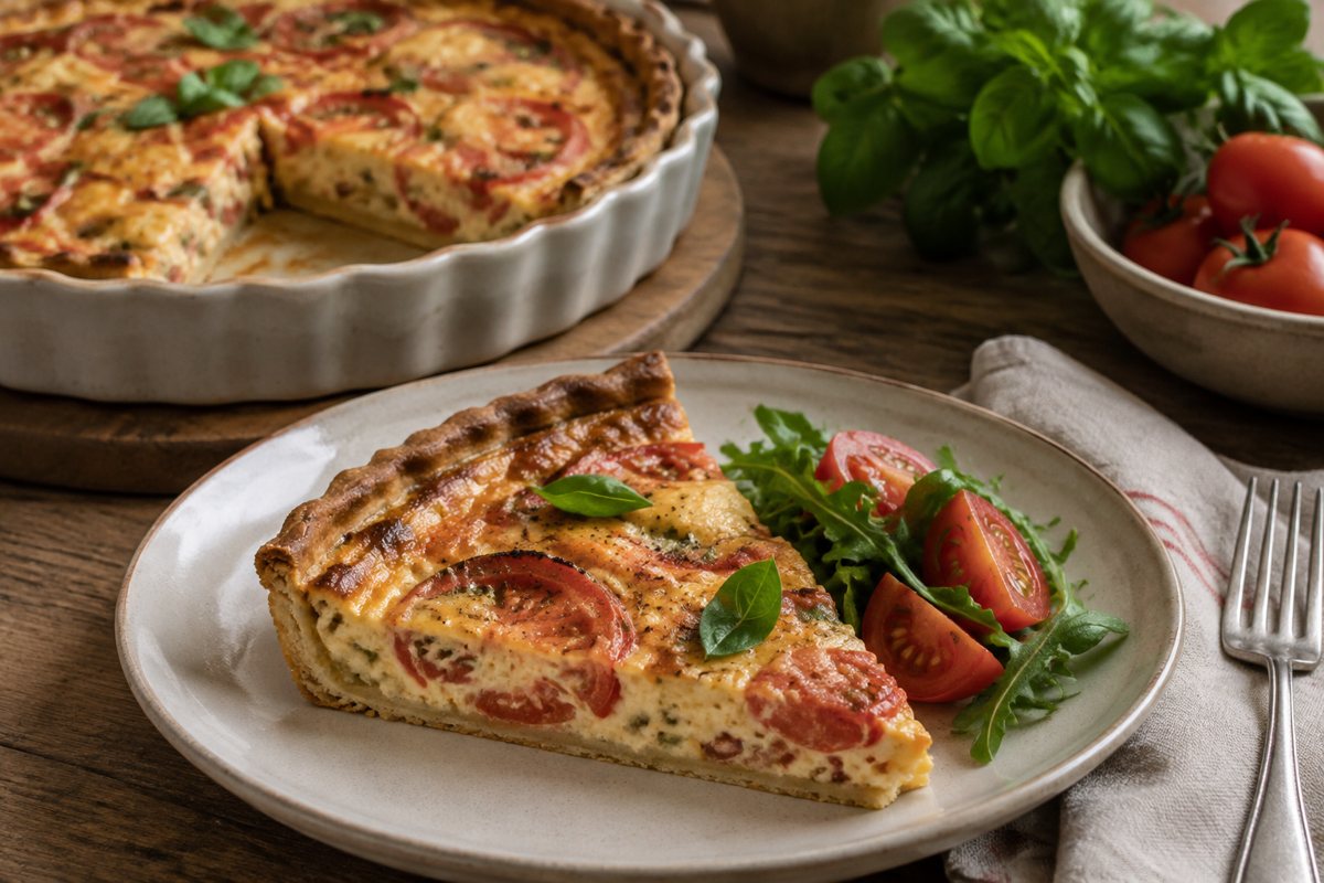 Rajčatový quiche se sýrem