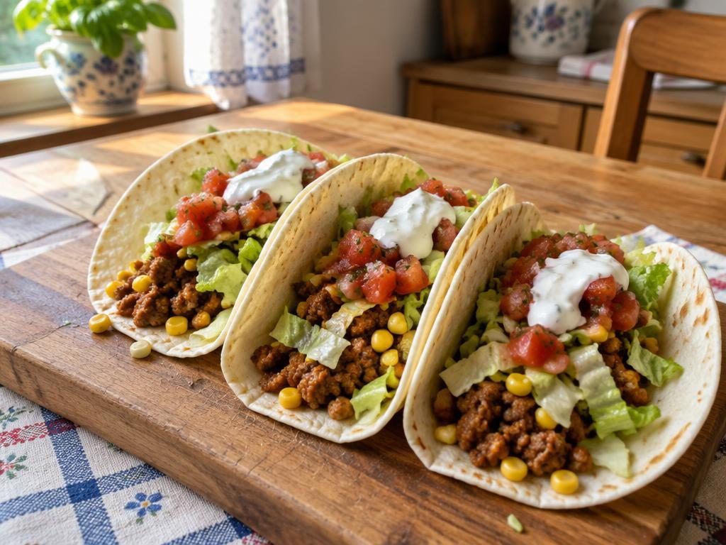 Tacos s mletým masem a salsou