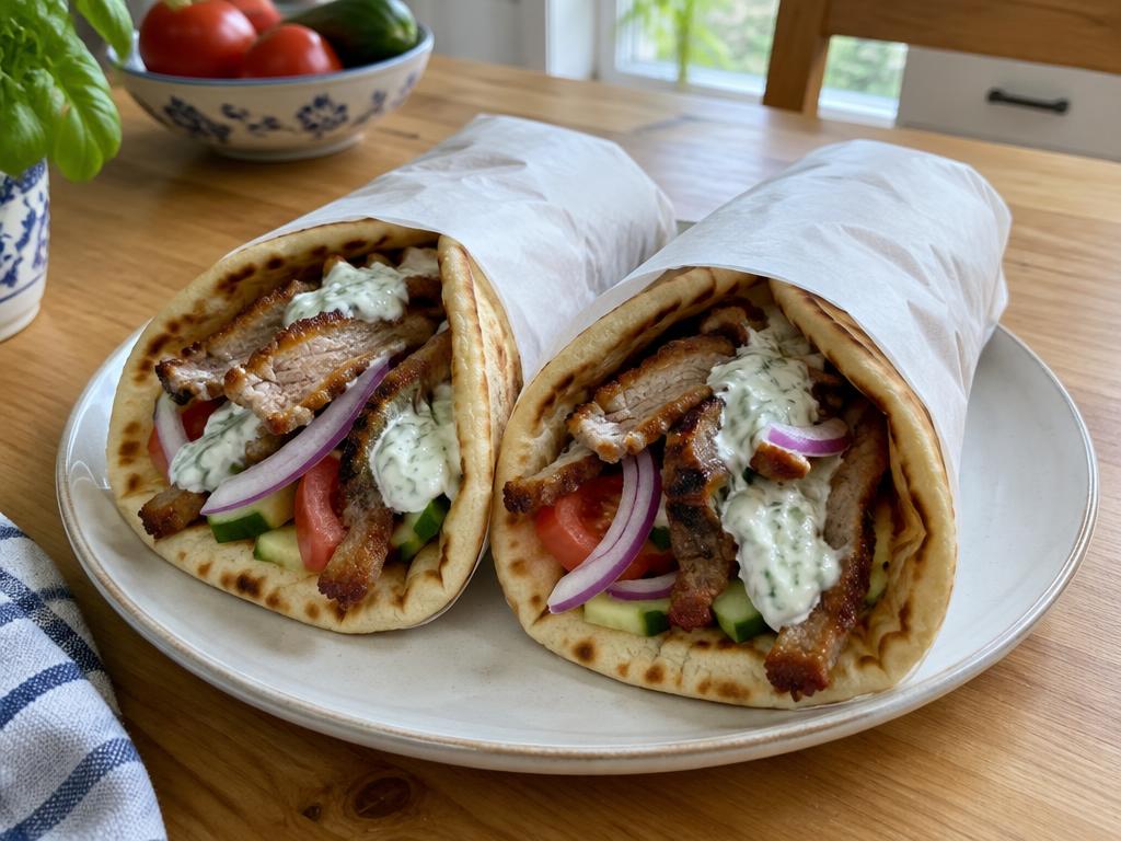 Gyros wrap s tzatziki