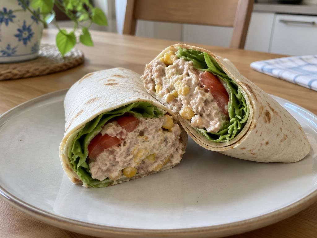 Wrap s tuňákem a kukuřicí
